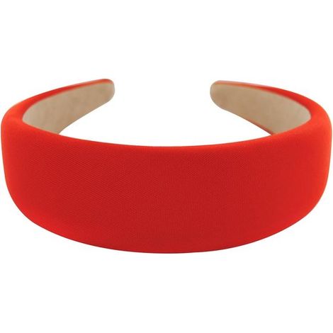 Diadema ancha forrada de tela color caramelo - hermosa diadema, accesorios para el cabello, diademas (rojo)