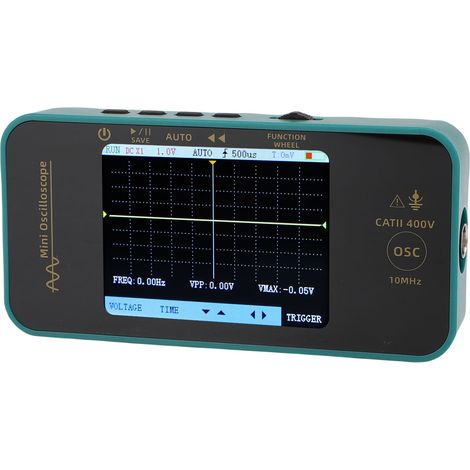 Oscilloscope de poche portable écran couleur 3,2 pouces 10 MHz précis 48 MSa/s mono-canal acquisition temps réel (1/5)