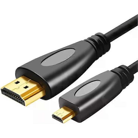 Câble micro HDMI - 1,5 m plaqué or 3D 1080p mâle-mâle pour mobiles, appareils photo, GoPro - (1/5)