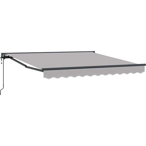 Einziehbare Markise Hellgrau 300x250 cm Stoff vidaXL (1/5)