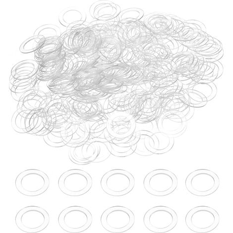 240 Pcs Rondelles Plates PVC M8 8mm ID 12mm OD 0.5mm Épaisseur Rondelles Lisses Grommets Joints Plastique Fixation Joint D'étanchéité Espaceur Anneau Joint Rondelles, Transparent (1/5)