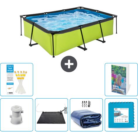 Exit Pool Rechteckig - 220x150x65 cm - 7-teilig S340