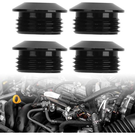 Quatre bouchons ORB en aluminium 10AN 5/8" avec joints toriques sont vendus (GBAN814-10B). (1/5)