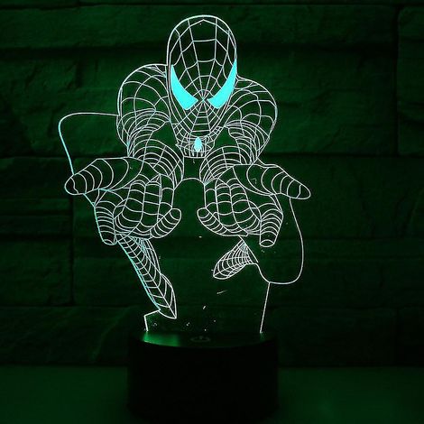 Veilleuse LED 3D Spider-Man, lampe de table pour chambre d'enfant (1/3)