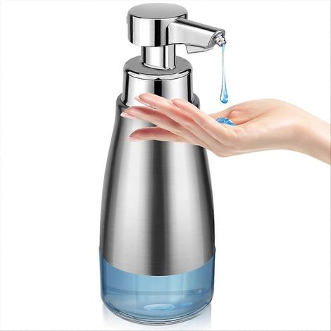 Distributeur de savon automatique sans contact en acier inoxydable, distributeur de savon liquide pour les mains et la vaisselle, électrique. (1/5)