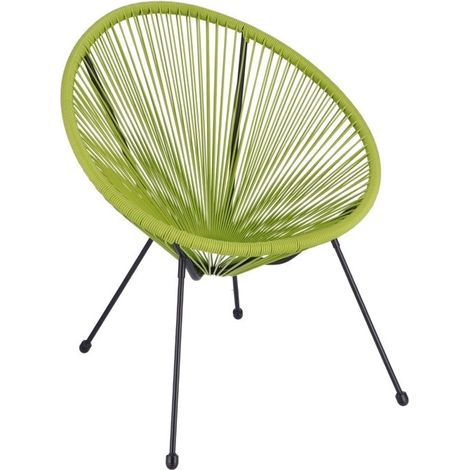 Regalo Italiano Sedia Esterno Verde Intreccio 68×62 H 82 cm
