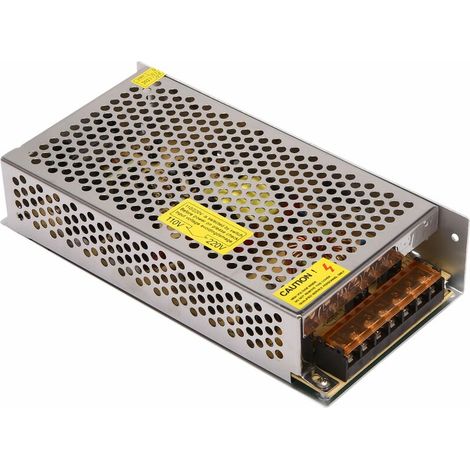Adaptateur transformateur LED 24 V 5 A, driver de commutation pour ruban LED 120 W, destiné aux applications de vidéosurveillance et de contrôle industriel. (1/5)