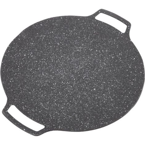 Plaque de Barbecue Coréenne, Grill Non Adhésif Circulaire, Poêle à Frire pour Maison et Extérieur, Ustensiles de Barbecue pour Grillades (1/4)