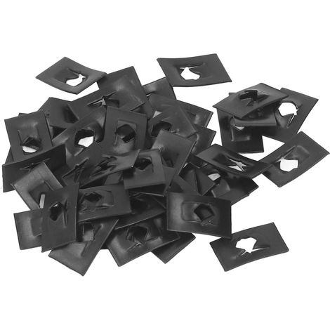50 pièces d'écrous à ressort en acier au carbone M4, clip unilatéral pour lames, pièces de performance automobile (1/5)