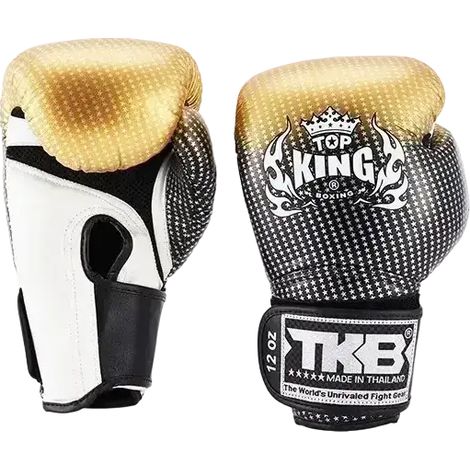 Gants de boxe thaï Top King Super Star Air 14OZ Gold (1/5)