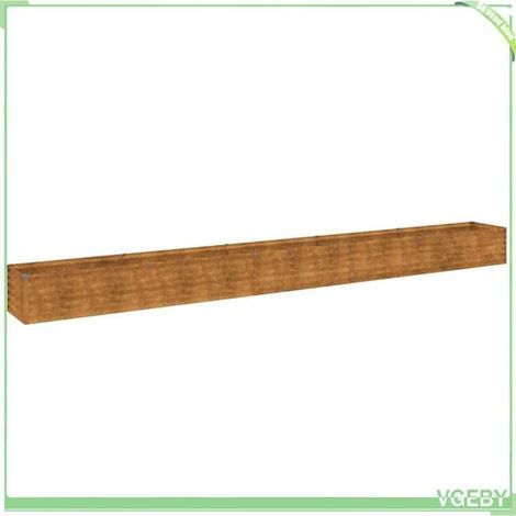 Jardinière surélevée - FAFEICY - 151979 - Acier Corten - 482x50x36 cm - Couleur rouillée (1/5)