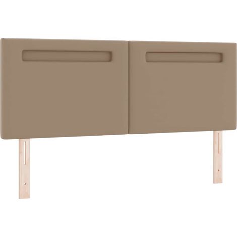 Headboard with LED Strip Lights Cappuccino 160 cm PVC vidaXL (1/5)