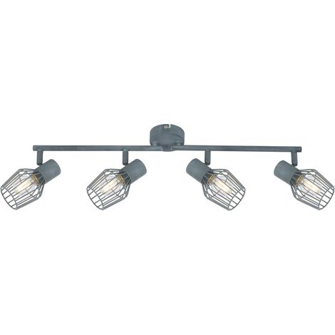 Plafonnier Candellux Viking gris 4xE14 87cm réglable