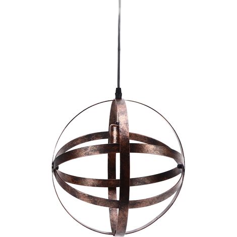 Lampadario da parete industriale retrò – lampadario a forma di globo terrestre – resistente – robusto – per bar/caffetteria/cucina