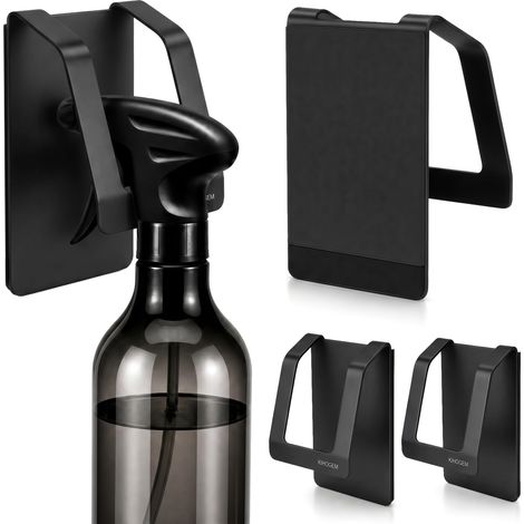 Porte-bouteille magnétique pour vaporisateur, porte-bouteille en acier inoxydable avec un support magnétique solide pour barbecue de réfrigérateur RV 4 pièces, noir. (1/5)