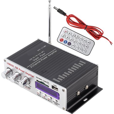 Amplificateur de puissance Bluetooth domestique Hi-Fi stéréo pour voiture, lecteur audio numérique FM avec télécommande (1/5)