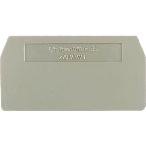 Flasque d&146extrémité Weidmuller, série Z pour Bornier ZDU 1.5 2x2AN, bornier ZDU 1.5 2x2BL, bornier ZDU 1.5/4 AN, ( Prix pour Paquet de 20 )