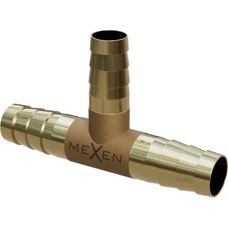 Mexen BRASS raccordo a T per tubo ottone 6 x 6 x 6 mm - W97428-060606 (1/2)