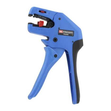 Facom – Pince à dénuder automatique pour fil 0,02 à 10mm² – Mécanisme de rattrapage de jeu – Coupe intégrée – Poignée ergonomique en nylon renforcé (1/6)