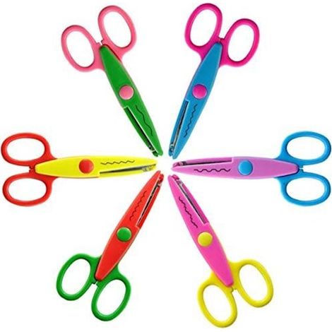 Ensemble de 6 ciseaux décoratifs Ynkkvre – Ciseaux à motifs pour scrapbooking, cartes et photos – Sans danger pour les enfants et créatif pour les adultes (1/5)