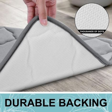 Tapis De Bain - Mousse A Memoire - Antidérapant Absorbant - Salle De Bain - 40x60 Cm (1/5)