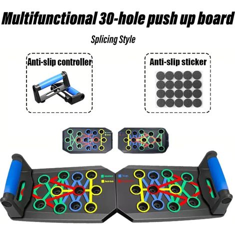 Planche Pompes 5-en-1, Set Maison, Pectoraux, Abdominaux, Entrainement, Fitness, Large, Etroit (1/5)