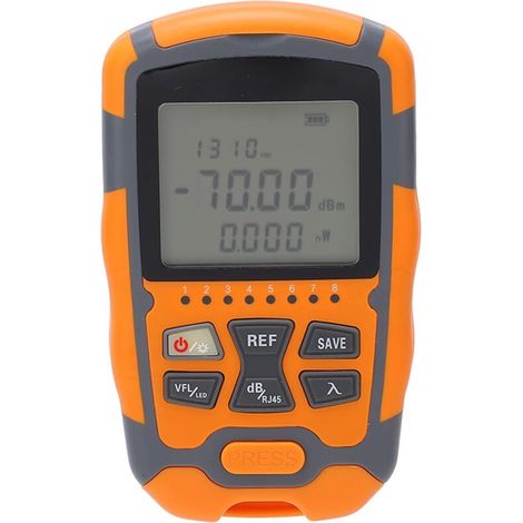 Digital Fiber Optic Power Meter, Optical Cable Tester, Measuring Range -70+10dBm