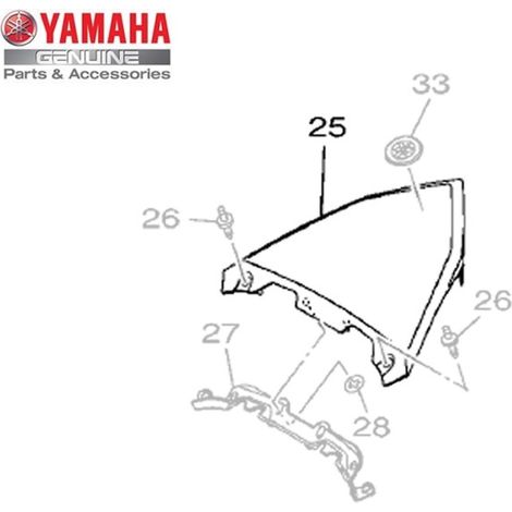 Yamaha 59C-2171A-00-P0 Couvre réservoir gris mat T-max 530 12-15