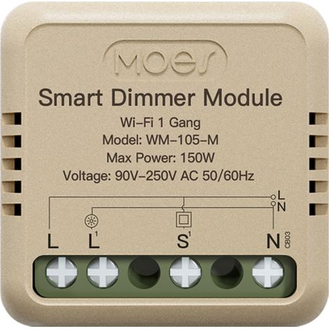 Interrupteur Intelligent WiFi Variateur Module DIY, Contrôle à Distance via Application Mobile, Compatible avec Assistant Vocal (1/5)
