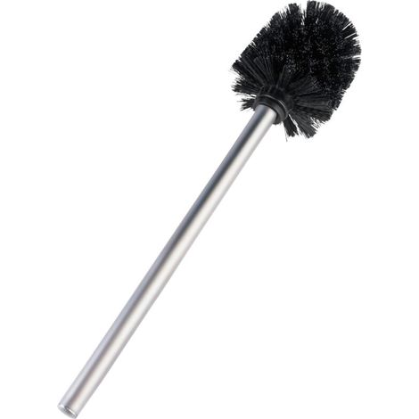 Brosse WC de rechange inox mat 3er Set Ø 8 cm avec manche design argentée en acier inoxydable avec tête remplaçable pour nettoyage efficace toilettes brosse WC haut de gamme durable (1/2)