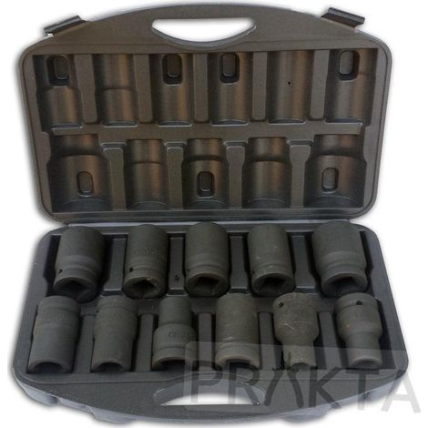 Geko Juego de vasos de impacto acero CR-V 17-41 mm