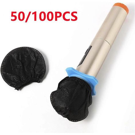 Lot de 50/100 housses de microphone jetables, housses hygiéniques non tissées, housses pour microphones de karaoké