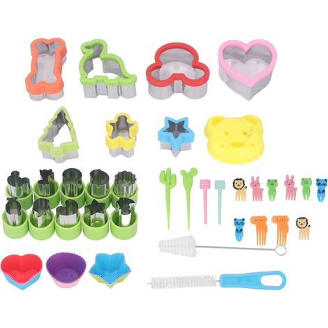 43 Ustensiles de Pâtisserie - Moules à Gâteau, Emporte-pièces, Fourchette de Cuisson, Pinceau - Silicone, Acier Inoxydable, PP - Accessoires pour Gâteaux (1/5)