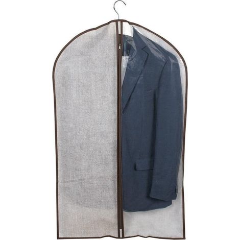 TrAdE Shop Traesio - Copriabito Porta Abito Custodia Per Abiti Giacche Con Cerniera 60 X 100 Cm Salvaspazio - (1/2)