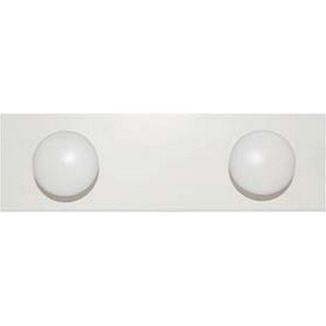 1PZ APPENDIABITI IN LEGNO 2 POSTI BIANCO - cm.9x29