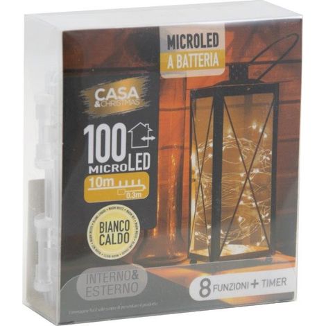 MICROLED 100 BIANCA BATTERIA 8F-INTERNO ED ESTERNO