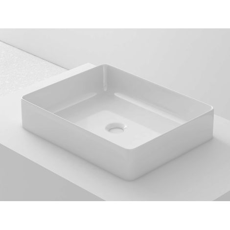 Lavabo à poser RT37 céramique 47x11x37 cm blanc (1/5)