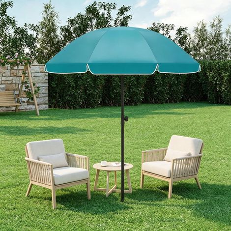 Parasol d'extérieur coloré, parasol de jardin avec bouton de réglage de la hauteur, parasol de plage pratique (1 seul parasol) (1/5)