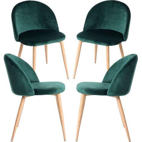 Packs Sillas Comedor - Pack 4 Sillas Vint Terciopelo - Verde