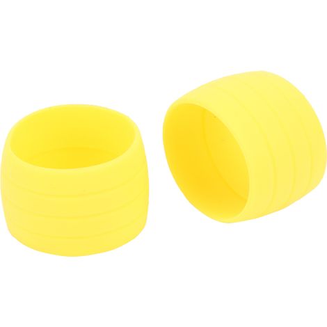 Anneaux de fixation élastiques en silicone pour sangles de guidon de vélo, bouchons antidérapants, boucles de sangle pour ruban de guidon de vélo de route (jaune) (1/5)