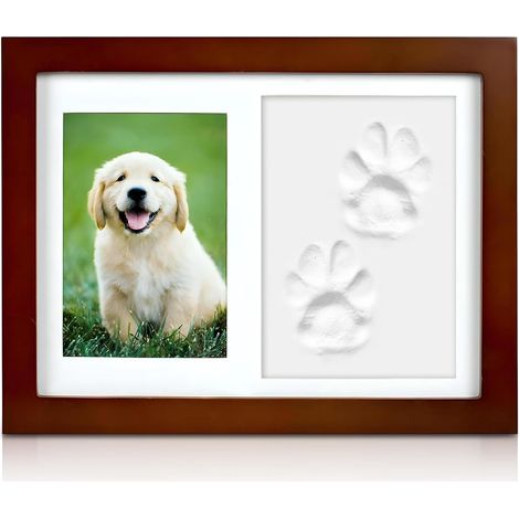 Kit d'empreintes de pattes pour chien, cadre commémoratif pour empreintes de pattes de chien et chat (1/5)