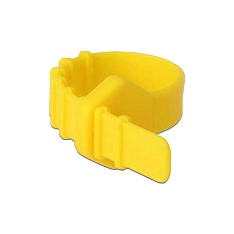 DeLOCK Delock 18830 - Releasable cable tie - Silicone - Jaune - 12 cm - 9 mm - 1,5 mm (1/4)