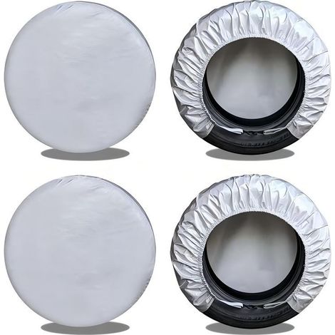 Protezioni per pneumatici auto - copertura solare e antipolvere per ruota di scorta - set di 4 coprimozzi - pneumatici con diametro di 76 - 81 cm larghezza di 34 cm (4 pezzi)