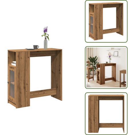 vidaXL Bartisch mit Regal Artisan-Eiche 101x40x103,5 cm Holzwerkstoff (1/5)