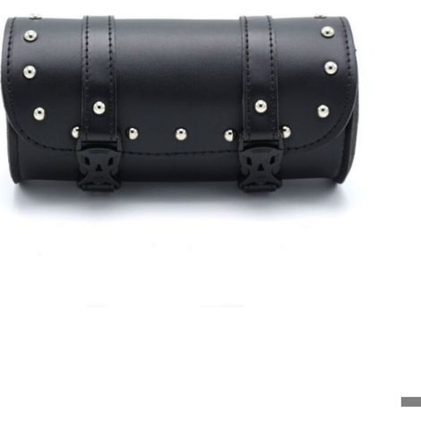 Sacoches Cavalières - Cuir - Universelles Pour Moto - 2 Sangles De Fixation - Lot De 2 (1/5)