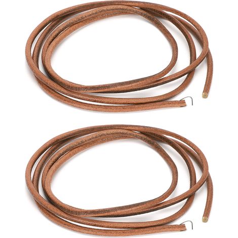 Lot de 2 courroies pour machine à coudre en cuir de vachette, accessoires ménagers robustes pour crochet et pédale, marron (1/5)