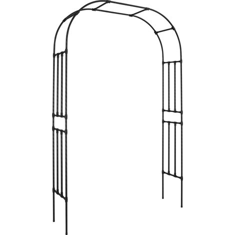 Mophorn Arco da Giardino 240x150x40 cm, Struttura Decorativa in Metallo per Matrimoni, Supporto per Piante Rampicanti in Acciaio Zincato, Ideale per Rose e Altre Piante