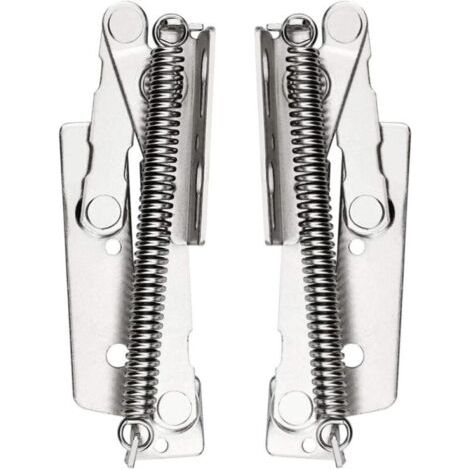 2 Pcs Charnière de Porte d'armoire, Charnière à Ressort, 80 ° Paumelles de Porte Pour Portes de Meuble Haut, Placard, Armoire de Cuisine Capacité de Charge Jusqu'à 10 Kg (1/5)