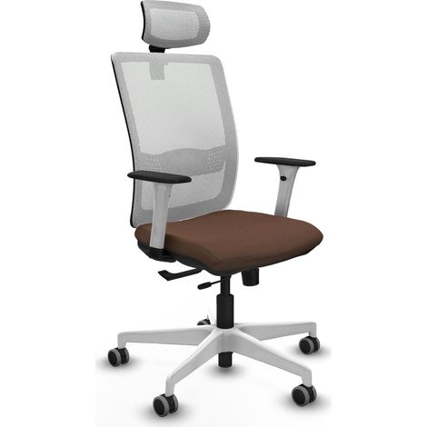 Piqueras y Crespo Bürostuhl Weiß und Dunkelbraun