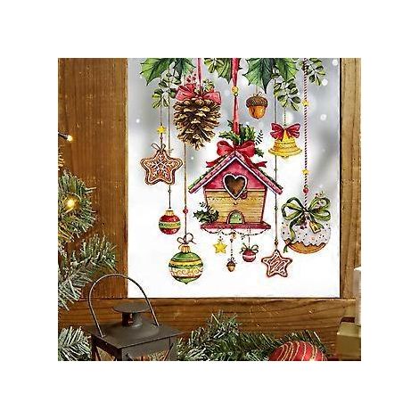 SZTXJ Weihnachts-Wandaufkleber, dekorative Wandbilder, Wandsticker, Weihnachtsfeier-Dekoration, 30 x 35 cm